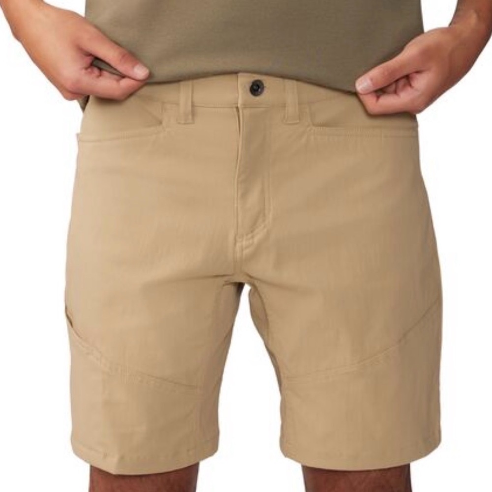 NEW Mountain Hardware AP Active Shorts Men's 36” X 9” Tan Khaki Hiking Pockets